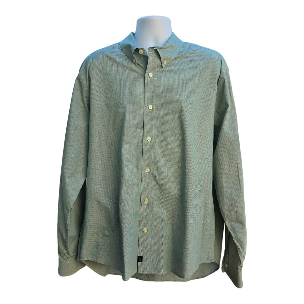 Abercrombie & Fitch Muscle Fit Button Down Long Sleeve Sage Green Shirt XL Mens